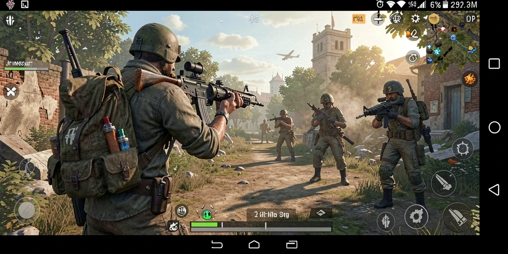 Screen capture dari pertarungan epik yang seru.